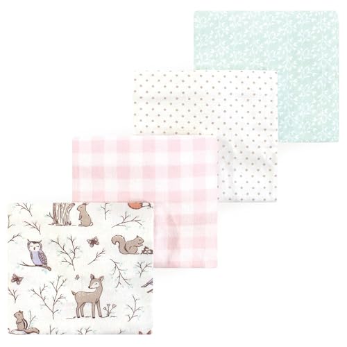 Image of Luvable Friends Little Treasure Flannel Receiving Blankets 4pk