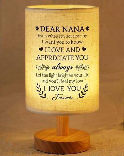 Birthday Gifts for Grandma in Spanish, Regalos para Abuela Fabric Bedside Table Lamp Presents, Christmas Mothers Day Valentines Day Gifts for Grandma Grandmother from Grandkids
