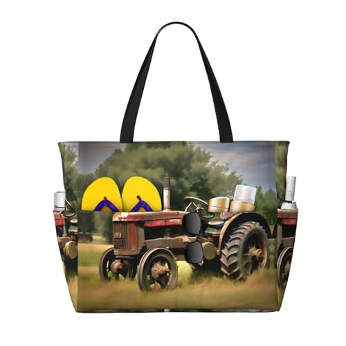 Sac fourre-tout de plage Old Tractor Grand sac étanche voyage