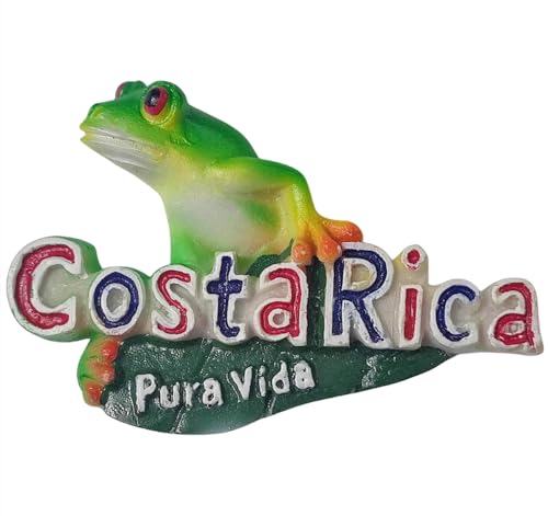 Imán Decorativo Pura Vida Costa Rica 3D 5x7.3 cm