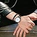 BUREI Men Watches Fashion Minimalist Waterproof Watches for Men Women Student,White Black.