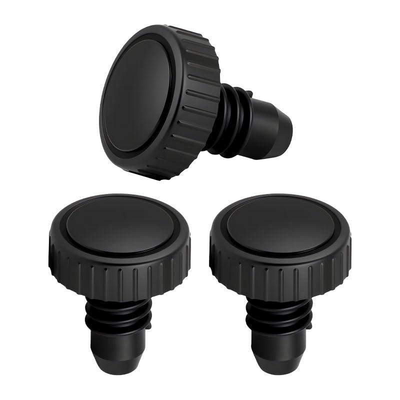 Juego de 3 protectores de botón (3 unidades), diseño de lunares, color negro