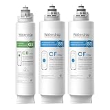Waterdrop WD-G3-W Replacement Filter 1-Year Combo, Pack of 2 WD-G3-N1CF Filters and 1 WD-G3-N3CB Filter