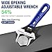 WORKPRO 4-Inch Stubby Adjustable Wrench, 0.94-Inch Extra Wide Jaw Opening Wrench, Metric/SAE Scales, Cr-V Steel, Ideal for Work in Confined Spaces