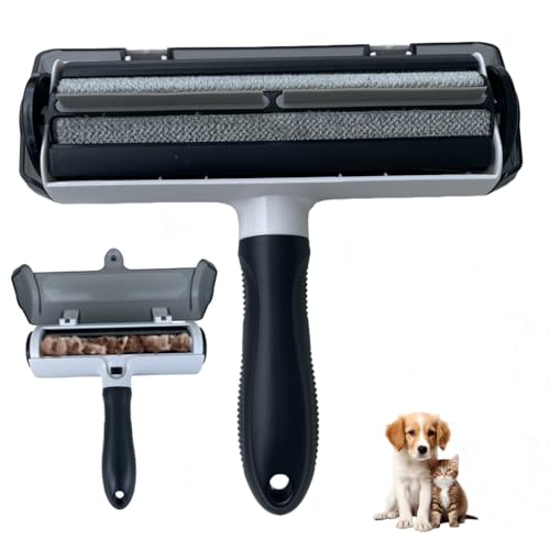 Roller Pet Hair Remover Lint Brush with Self-Cleaning Fur Bin