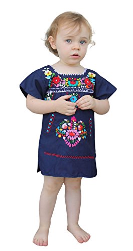 Liliana Cruz Embroidered Mexican Dress Youth Girls