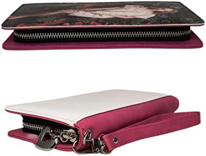 Sublimation Wallet Women's Zipper Card Holder Storage Bag Women's Travel Clutch Wristband DIY Craft (Red) — 사진 3