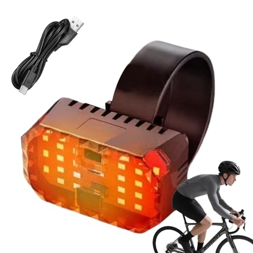 Krmoau Linterna Ciclista - para Ciclismo Recargable Impermeable - Cobertura de Luz de Inundación de 120 Grados Sensado y Regulable Equipo de Seguridad para Ciclismo Unisex Adultos