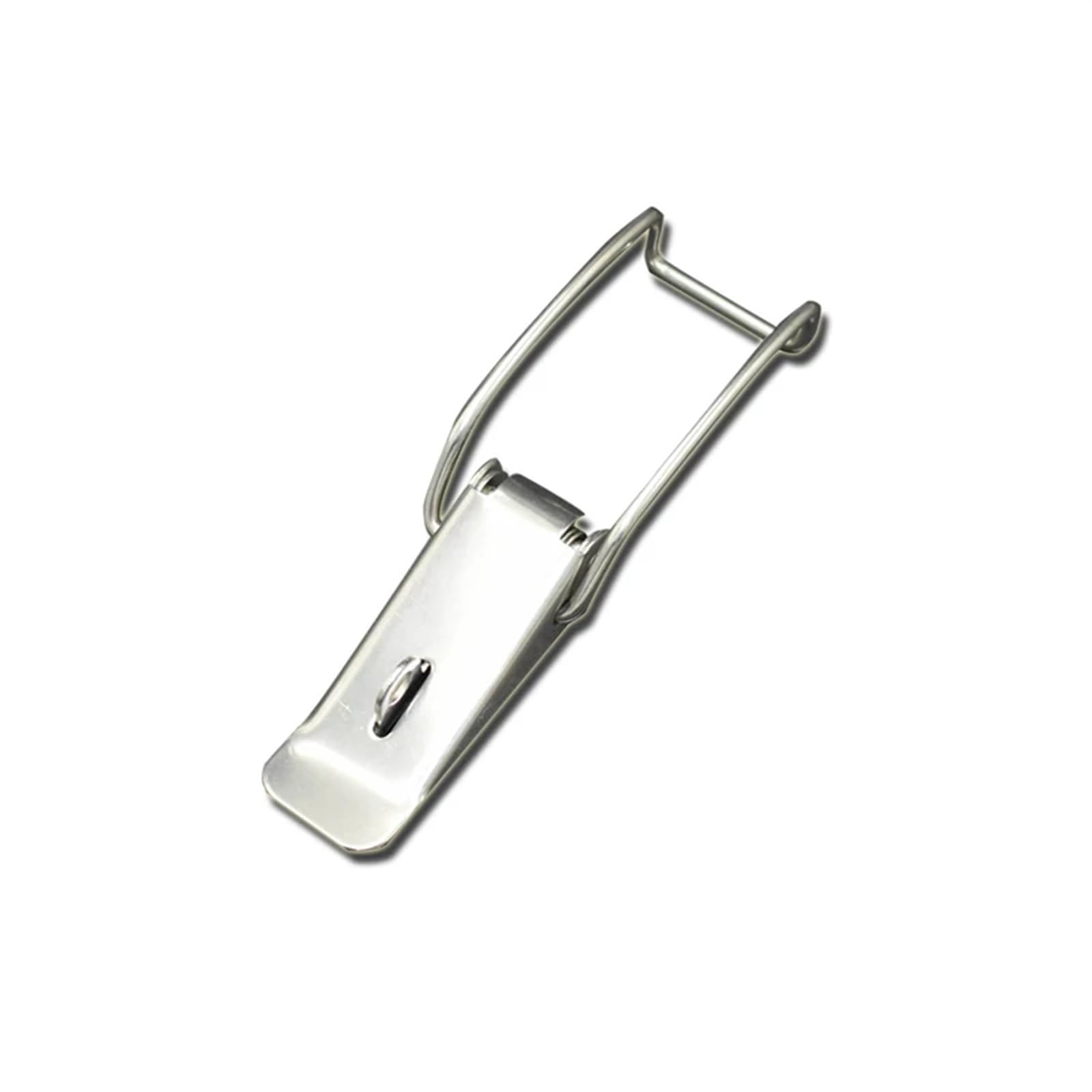 Federbelastetes Haspenschloss aus Edelstahl for Schrankkästen, Schiebetüren und Werkzeugkästen – 1-teiliger Knebelverschluss(201 Stainless Steel)