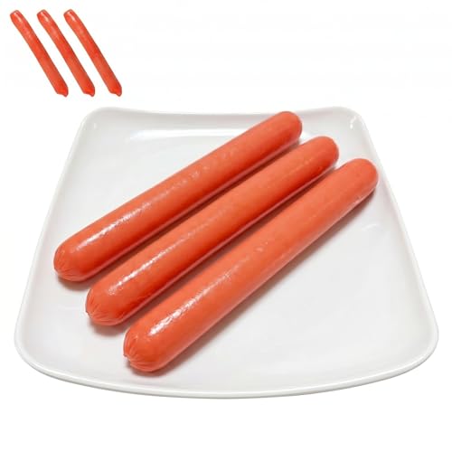 Vicasky 3Pcs Hot Dog Sausage Model - Fake Food Display Prop for Kitchen Staging, Restaurant Window...