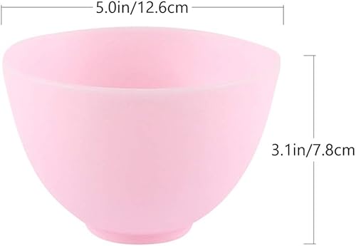 Miniatura 6 de Tazón de mezcla facial de silicona, cuenco facial de bricolaje para uso doméstico, facial (rosa)