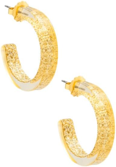 ZENZII Small Resin Open Hoop Earrings for Women Girls