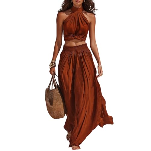 Conjunto de dos piezas transpirable sin mangas con pantalón holgado para mitigar el calor