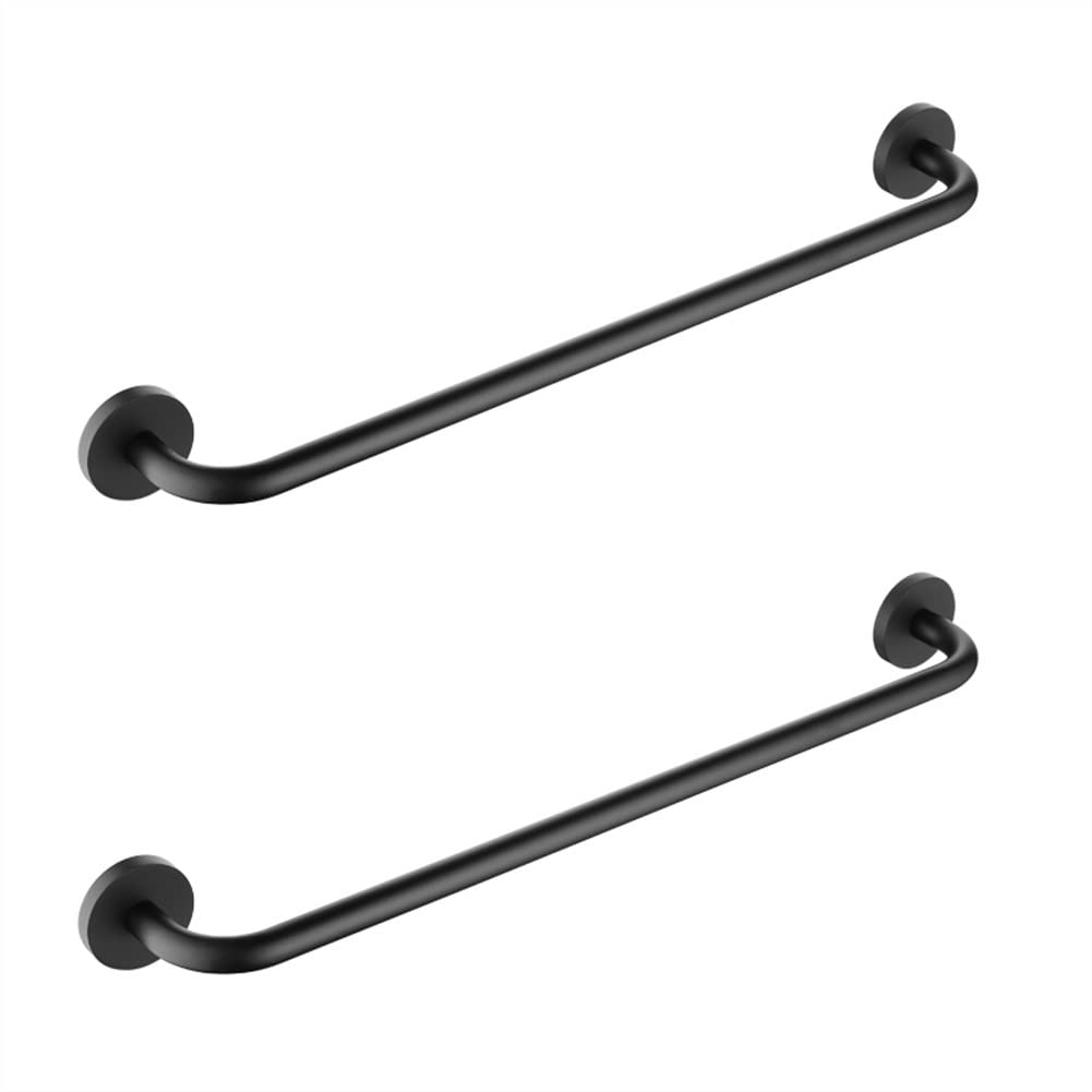 Porte-serviettes noir mat en acier inoxydable 60 cm pour accessoire salle de bains