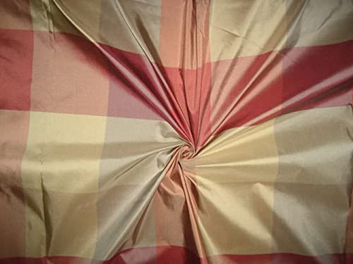 Taffetas 100 % pure soie tartan multicolore pour structurer des volumes en haute couture