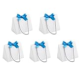 papiertaschen bedrucken kleine mengen weiße Papiertüte mit Schleife