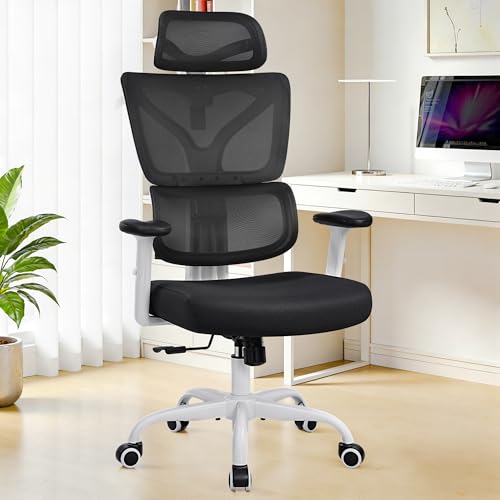 TECHREST Ergonomic Office Chair, High Back Mesh Office Desk...