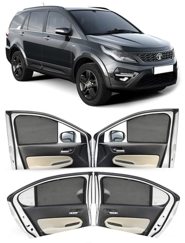 Image of Autofact Car Sunshades for Tata Hexa, UV Protection, Useful Car Accessories, Custom fit Sun Shades for Side Windows, Set of 6