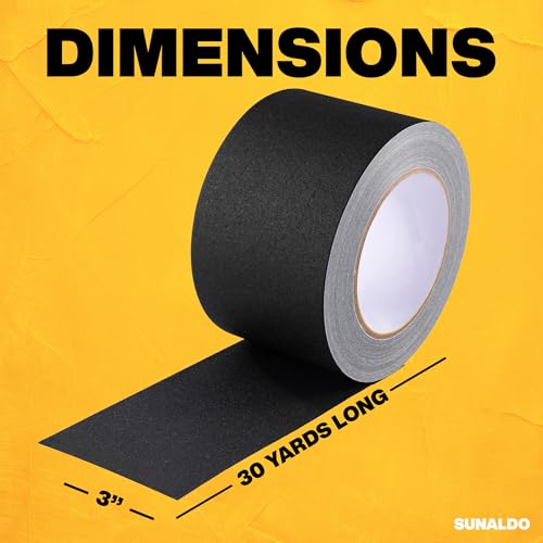 Image of Gaffers Tape Heavy Duty, Easy to Rip, Residue-Free Professional Grade Floor Tape for Electrical Cords, Matte Finish Non Reflective, Weather Resistant (1, Black, 3 inch x 30 Yards)
