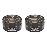Woody's Beard Balm for Men, Beard Conditioner &amp; Style Wax, 2 oz, 2-Pack