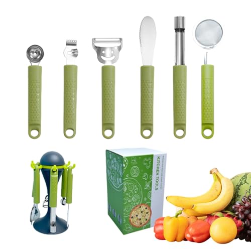 Pizzaschneider- und Server-Set, Pizza-Wippschneider,Temperaturbeständige Pizzaschieber 6 Stück - Pizzawerkzeug, ergonomisches Design, einfach zu handhabender Pizzaheber zum Backen und Servieren