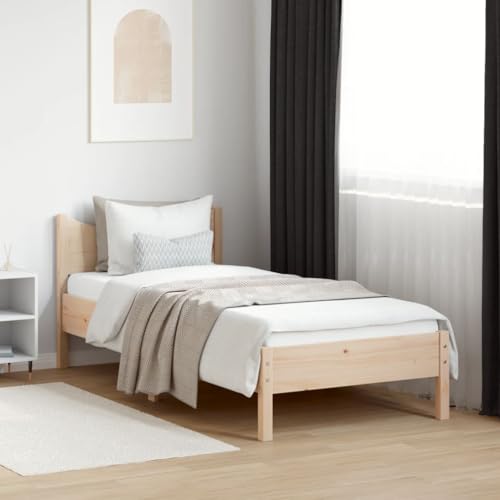 vidaXL Estructura de Cama sin colchón Madera Maciza Pino 75x190 cm