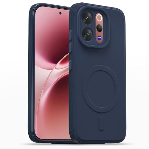 Image of Back Cover Compatible with Vivo V70 5G | MagFit Ring Design (Non-Magnetic) | Shockproof Case | Anti-Slip Grip | Raised Camera Edges | Slim Protective Case for Vivo V70 5G (Steel Blue)