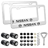 2 PCS Fit Nissan License Plate Frames,Car Tag License Plate Cover for Nissan,Universal USA Standard