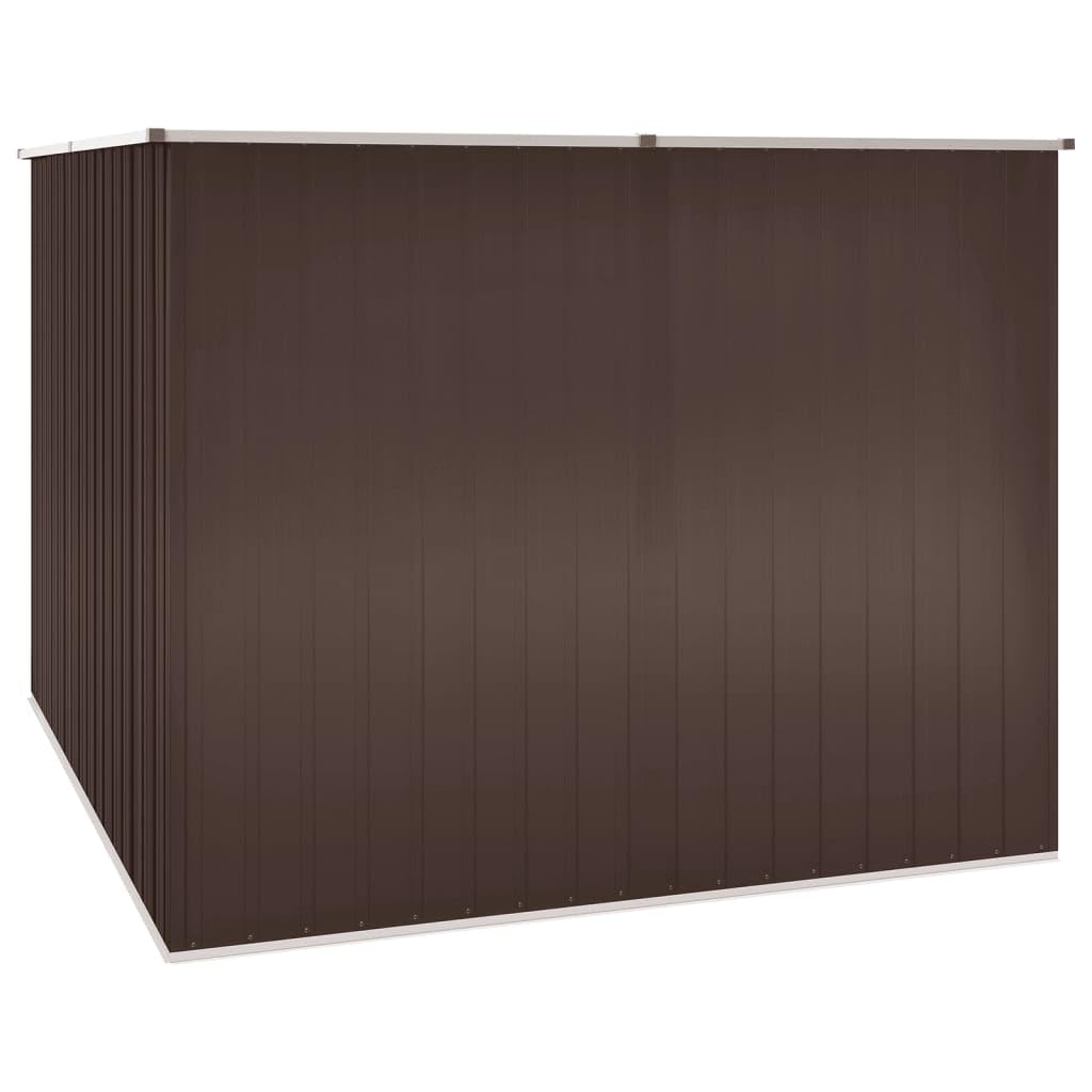 vidaXL Cobertizo de Jardín Paito Casata Casetilla Almacenamiento de Herramienta Almacenaje Exterior Acero Galvanizado Marrón 195x198x159 cm
