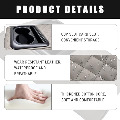 image for Yourkar Car Center Console Armrest Pillow, Waterproof Car Armrest Cove
