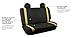 FH Group Car Seat Covers Full Set Cloth - Universal Fit Automotive Seat Covers, Low Back Front Seat Covers, Solid Back Seat Cover, Washable Car Seat Cover for SUV, Sedan and Van Yellow