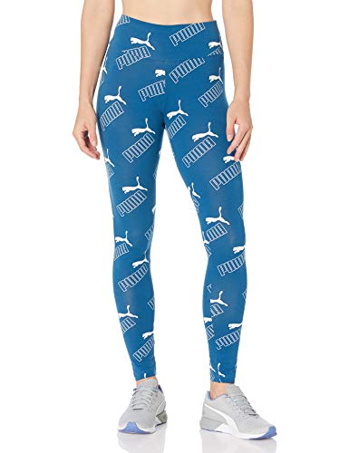 PUMA Women's Amplified All Over Print Leggings, Digi-Blue, XS