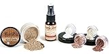 STARTER SET w/SETTING SPRAY MIST (LIGHT) Mineral Makeup Kit Bare Face Matte Sheer Foundation Cover
