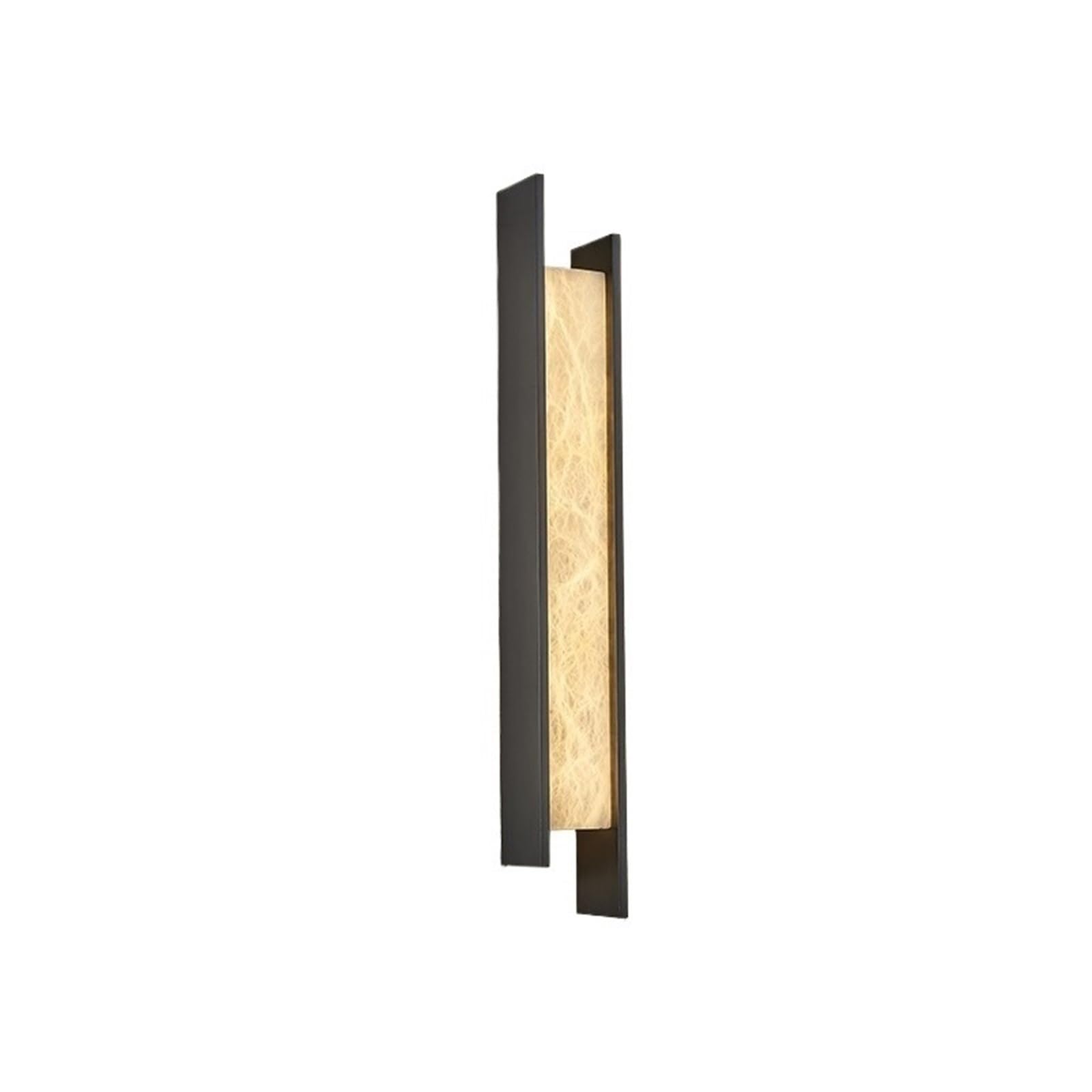 ZENY896V Bedroom Living Room Wall Lamp Marble Lampshade Design Bedroom Bedside Lighting Fixtures Wall Sconce(Black)