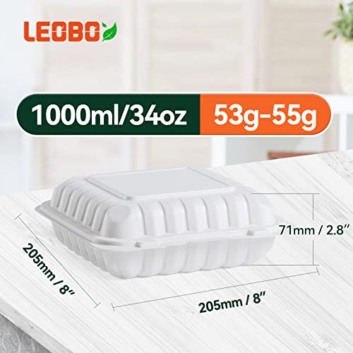 Leobox LB81-55 To Go Containers, 55 Pack Reusable Take Out Food Containers 34 Oz Bpa Free Mfpp To Go Boxes thumb #1