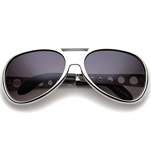 zeroUV Large Elvis King Of Rock & Roll Aviator Sunglasses 63mm