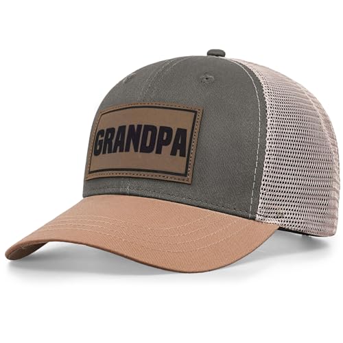 Image of Papa Dad Trucker Hat - Adjustable Men's Snapback Hats for Dad Grandpa, Fathers Day Birthday Gifts from Daughter Son