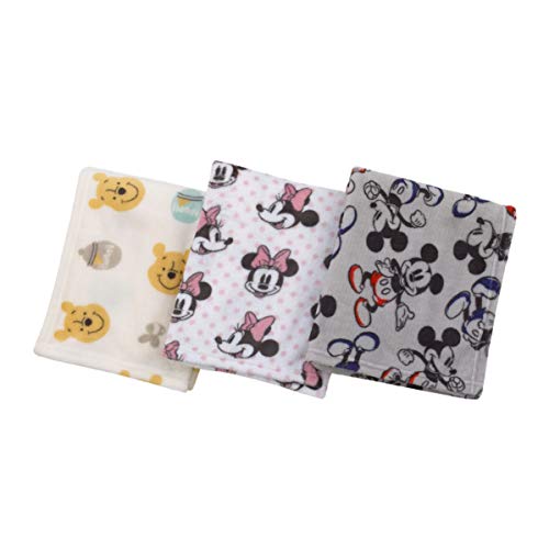 Image of Disney Minnie Mouse, Pink, White and Black Super Soft Plush Baby Blanket, Pink, White, Black 30x36 Inch (Pack of 6)