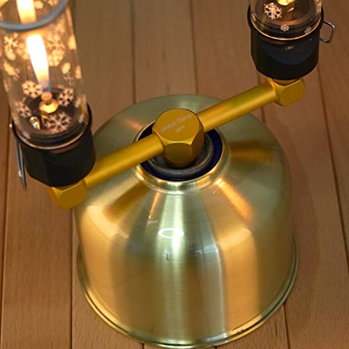 Jeebel Camp ランタン用アクセサリー,OD缶2分岐/3分岐 アダプター,三股/二股ガスランタン キャンプ道具
