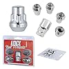 Set of 5 Locking Wheel Nuts M12 x 1.5 with Key Kit Wheel Lock Tyre Anti-theft Screw Wheels Socket Tool for Ford Toyota Nissan Honda Mazda Chrome #2