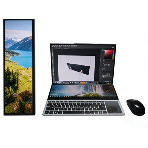 Image of 14.5Incn 2.5K Touchscrcen BarMontor,2550x720 IPS Portable CD Scrcen wth 10-Point Touch, 60 Rerteshn Rate.350nt Brightiness, USB C Drver Beard Yx25kK Tor DY Game PC (Black Shell)