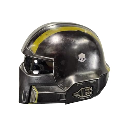 HD2 B-01 Cosplay Helmet,Super Earth Helmet, Resin Battle-Damaged Finish, One Size Most Adults， Holiday Costume3