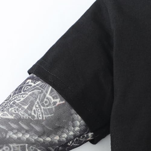 Image of Kids Tattoo Sleeve T-Shirt Personal Top Toddler Boys Girls Long Sleeve Tee Shirt