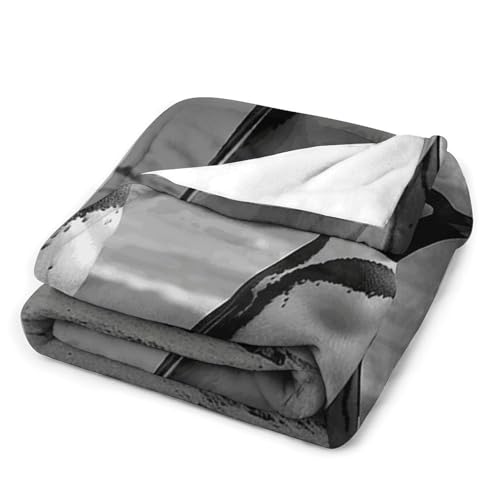 Couverture en flanelle légère microfibre pingouin lit voyage camping
