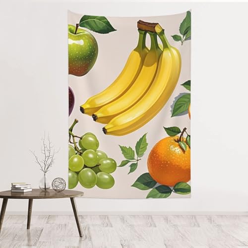 Tapisserie murale fruits pose sans dommage grand tissu chambre