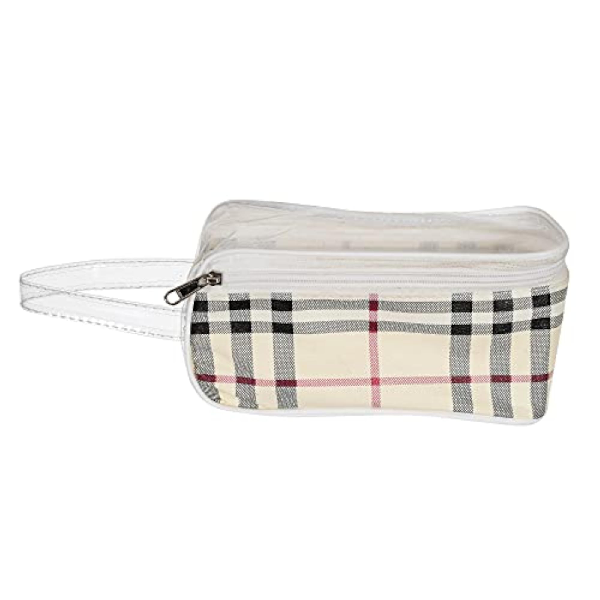 Plastic Box Vanity Travel Toiletry Bag, Set of 2, Cream