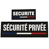 ATEQ UNIFORMES Lot de 2 Bandeaux Velcro 3D 'SÉCURITÉ PRIVÉE' – Patch Tactique – Noir