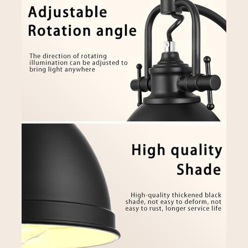 Lámpara de pared E27 ajustable con enchufe interruptor y aplique vintage para interior 3