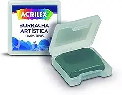 Borracha Acrilex Limpa Tudo Unidade Borracha Limpa Tipo Artistica com Estojo