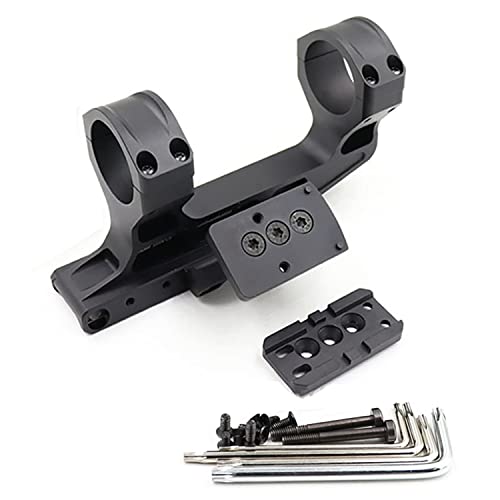 HATSEN 30MM Scope Mount, 1.93 Cantilever Double Ring Scope Mount with Red Dot Sight Mount (Black)